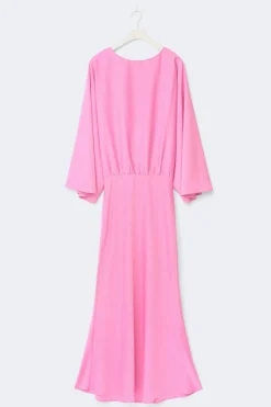 Draped back maxi dress