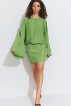 Draped back mini dress