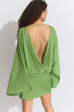 Draped back mini dress