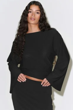Draped back top
