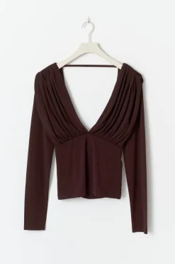 Draped back top