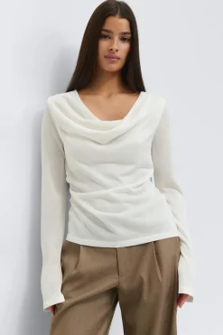 Draped knitted top