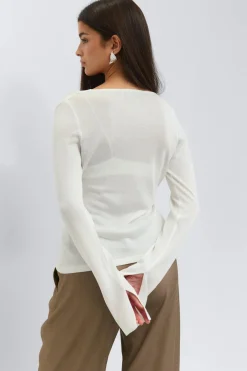 Draped knitted top