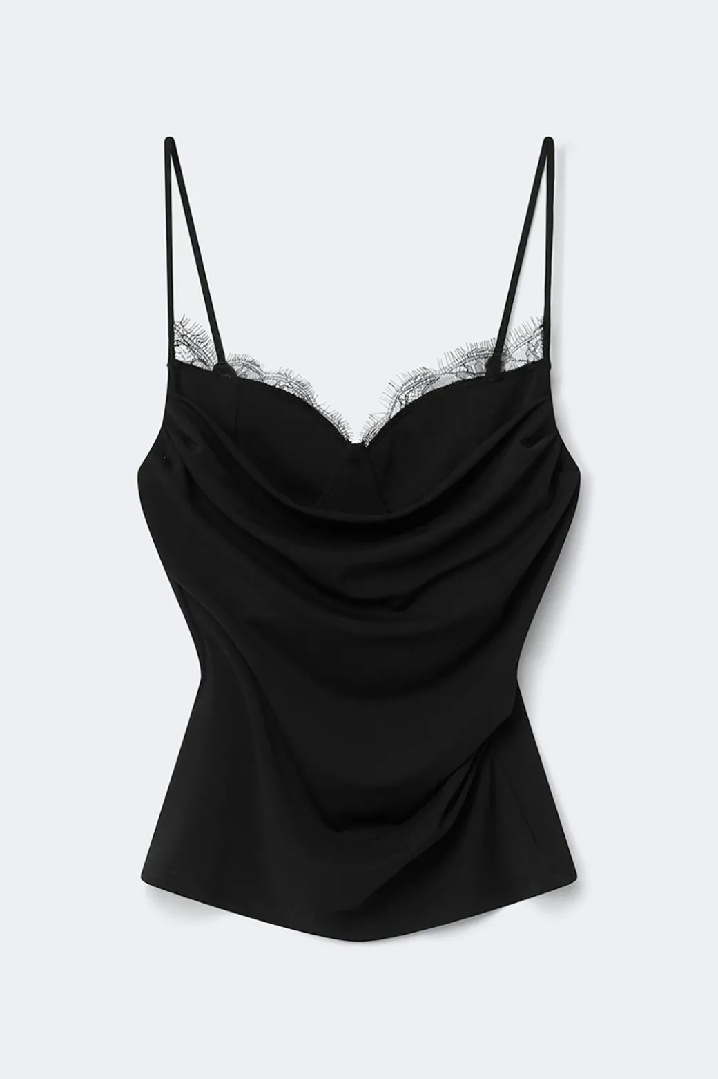Draped lace singlet
