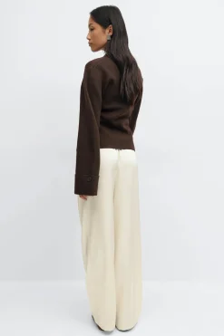 Drawstring satin trousers