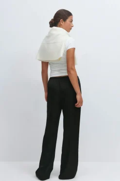 Drawstring satin trousers