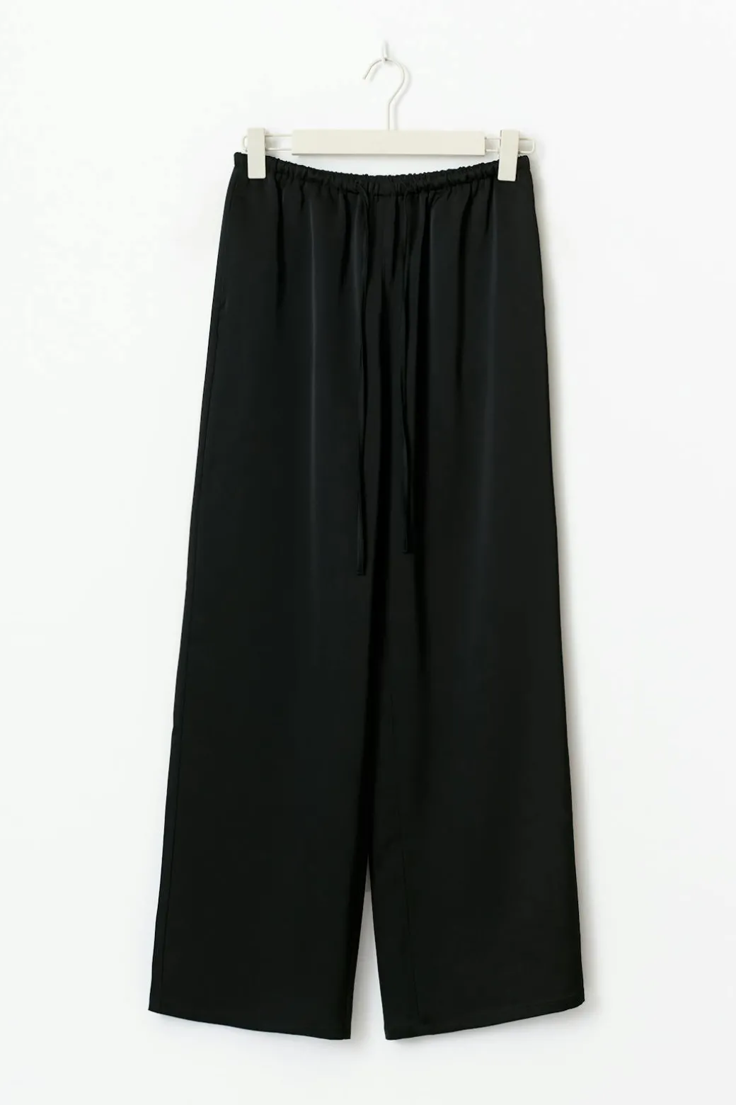 Drawstring satin trousers