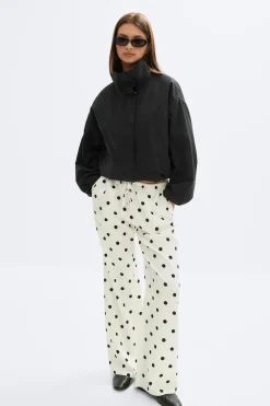 Drawstring satin trousers