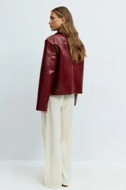 Drawstring satin trousers