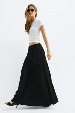 Dropped waist skirt