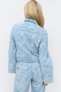 Embroidery denim shirt