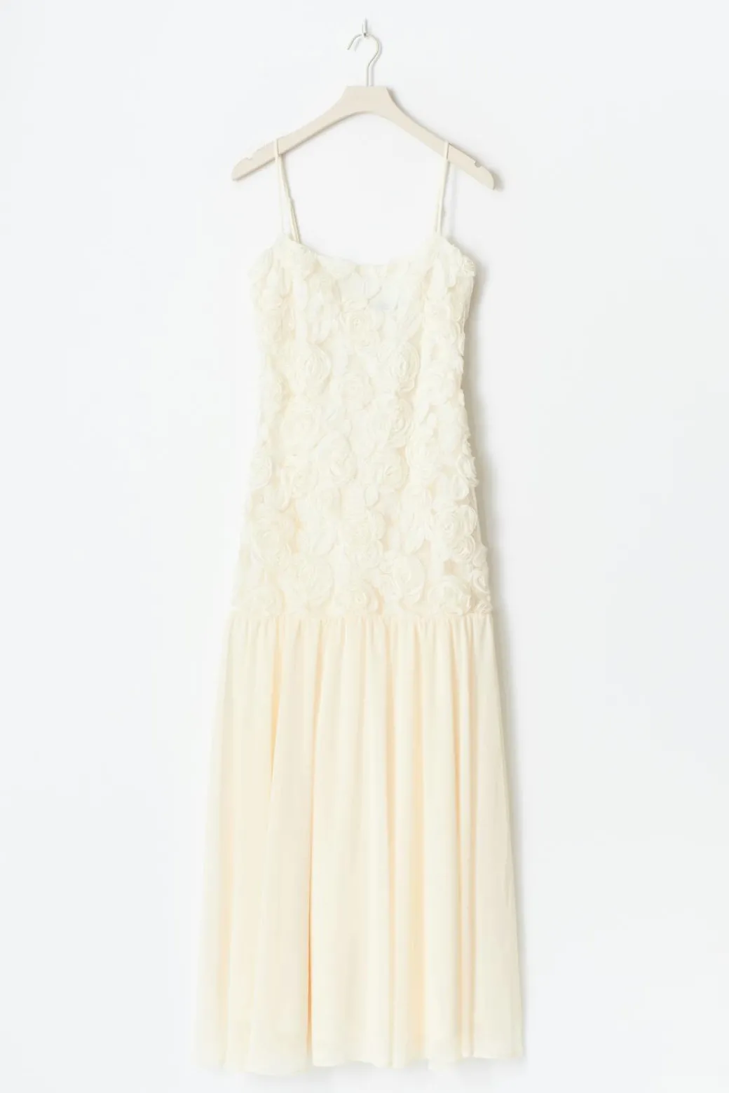 Embroidery dropped waist dress