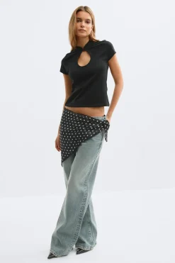 Embroidery hip scarf