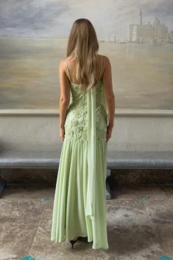 Embroidery maxi dress