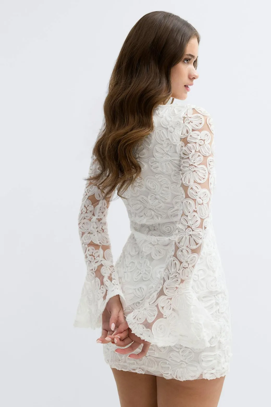 Embroidery mini dress