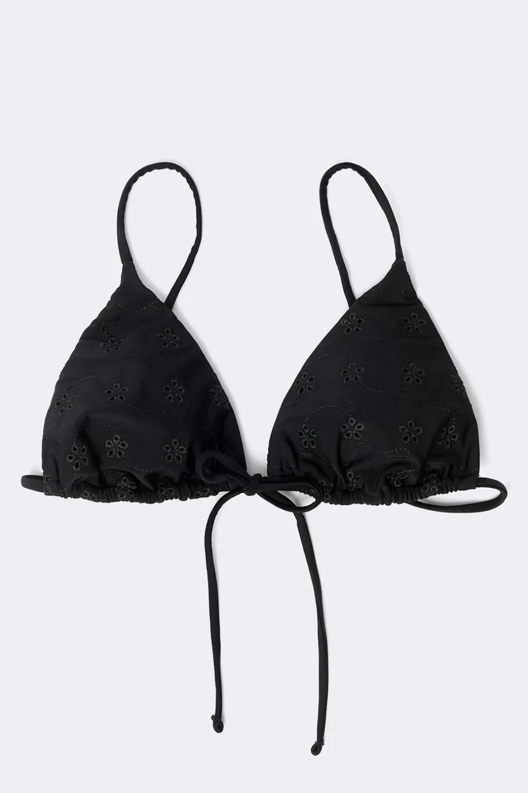 Embroidery triangle bikini top