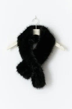 Faux fur plush scarf