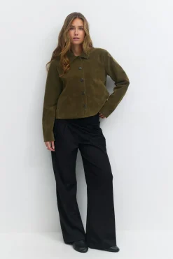 Faux suede short jacket
