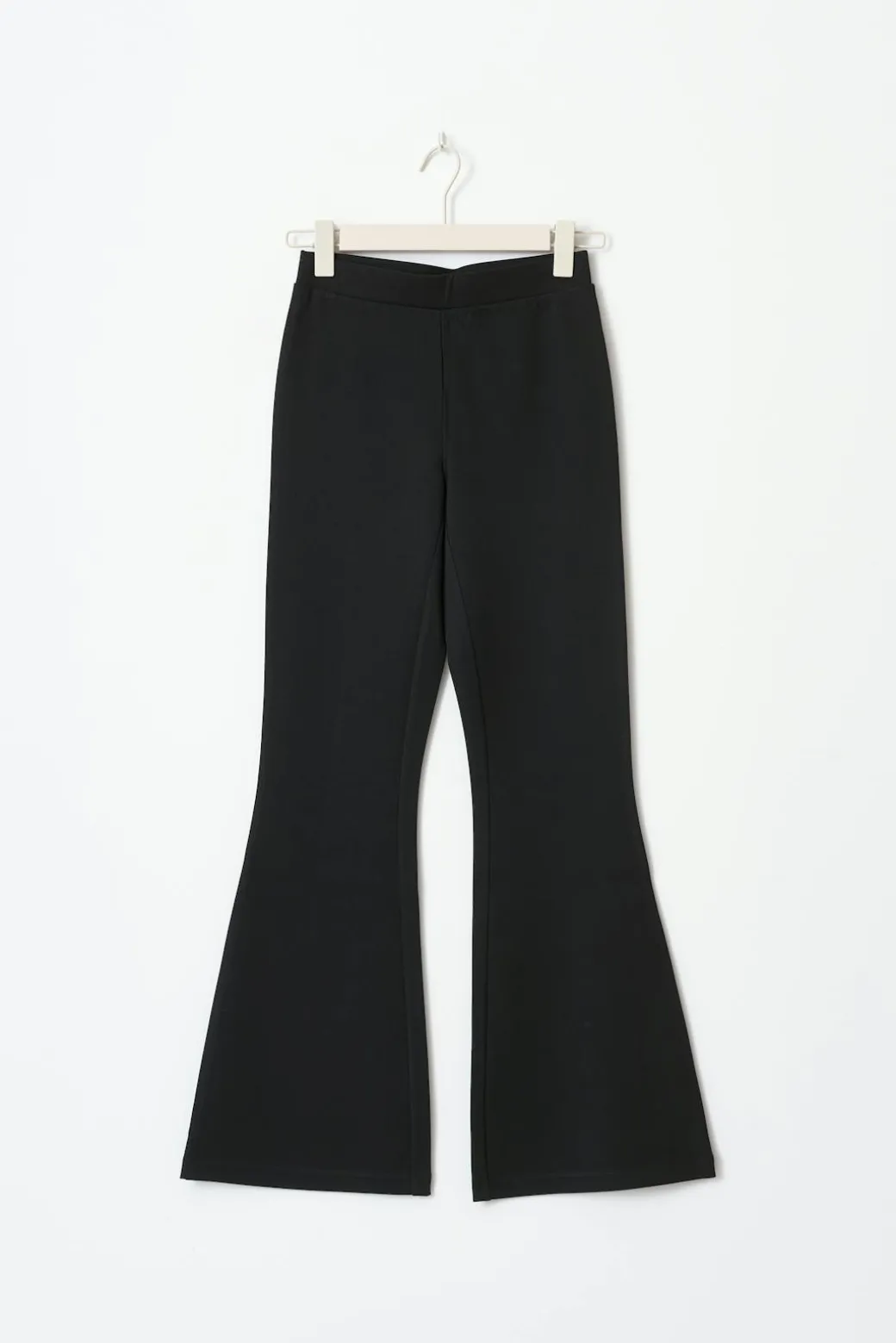 Flare jersey trousers