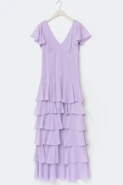 Frill maxi dress