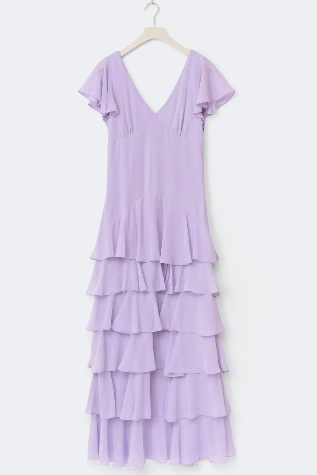 Frill maxi dress