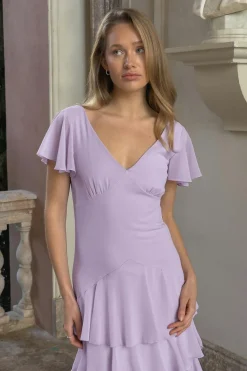 Frill maxi dress
