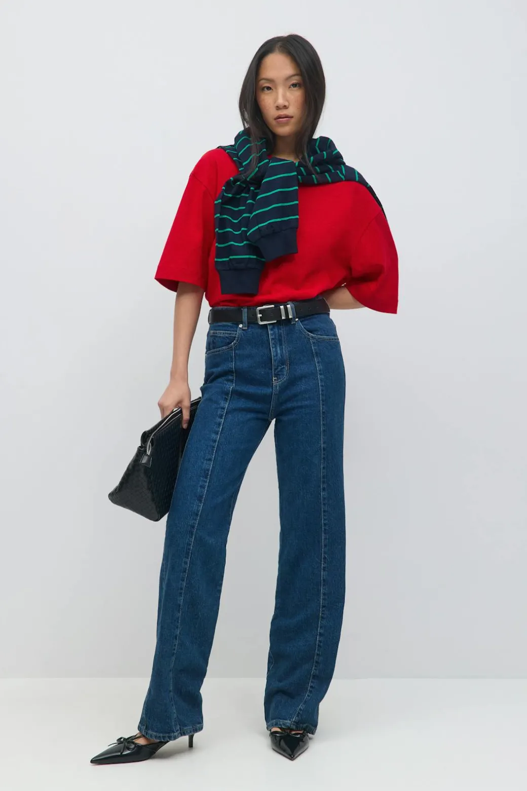 Front seam jeans