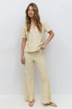 Gingham seersucker shirt