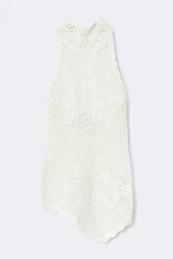 Halterneck knitted singlet