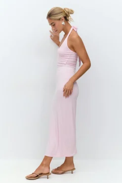Halterneck midaxi dress