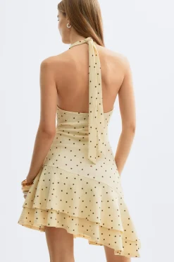 Halterneck mini dress