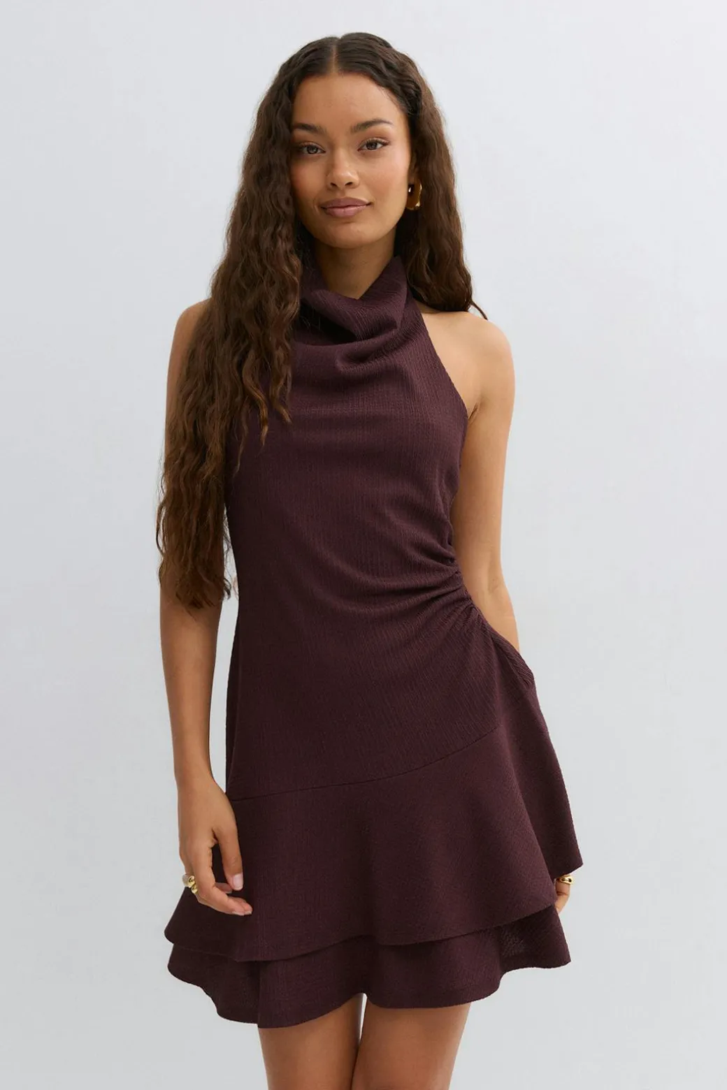 Halterneck mini dress
