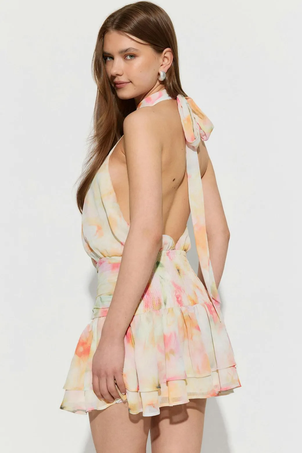 Halterneck mini dress