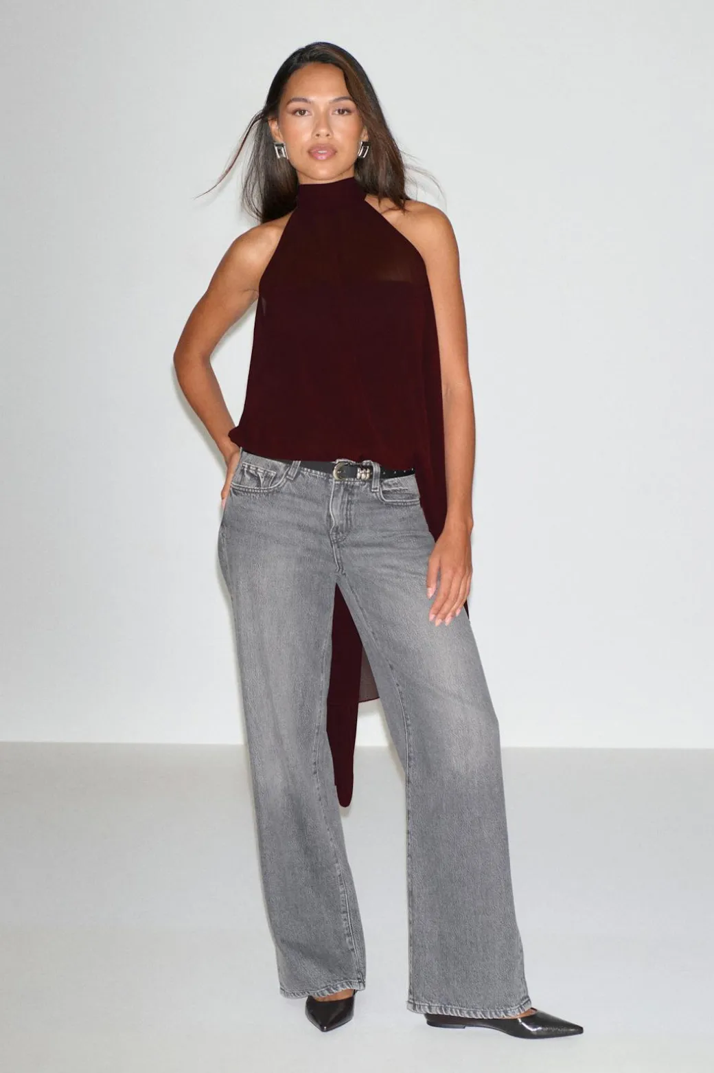 Halterneck tunic top