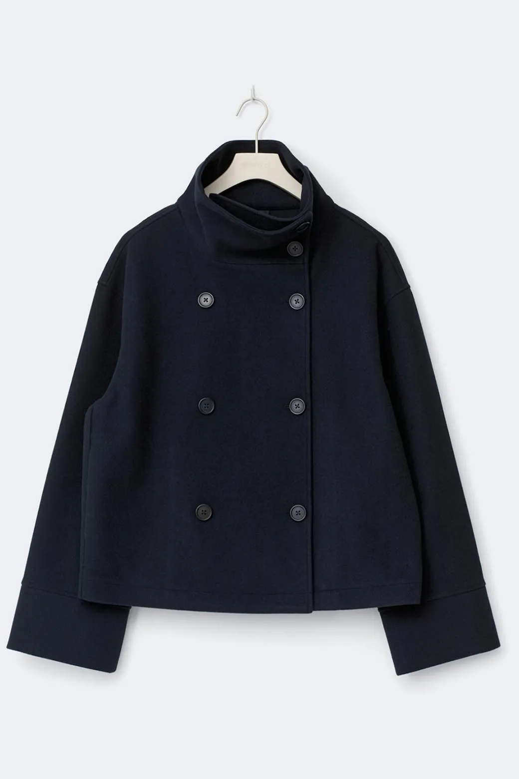 High neck short felt jacket