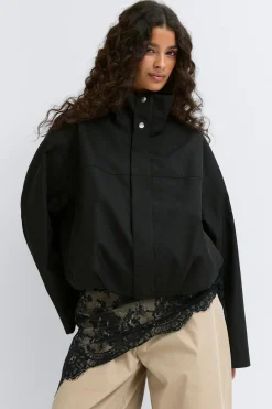 High neck short jacket