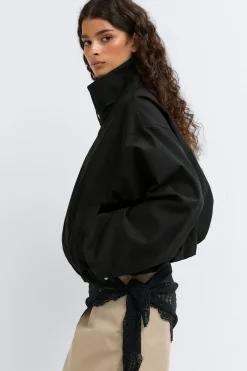 High neck short jacket