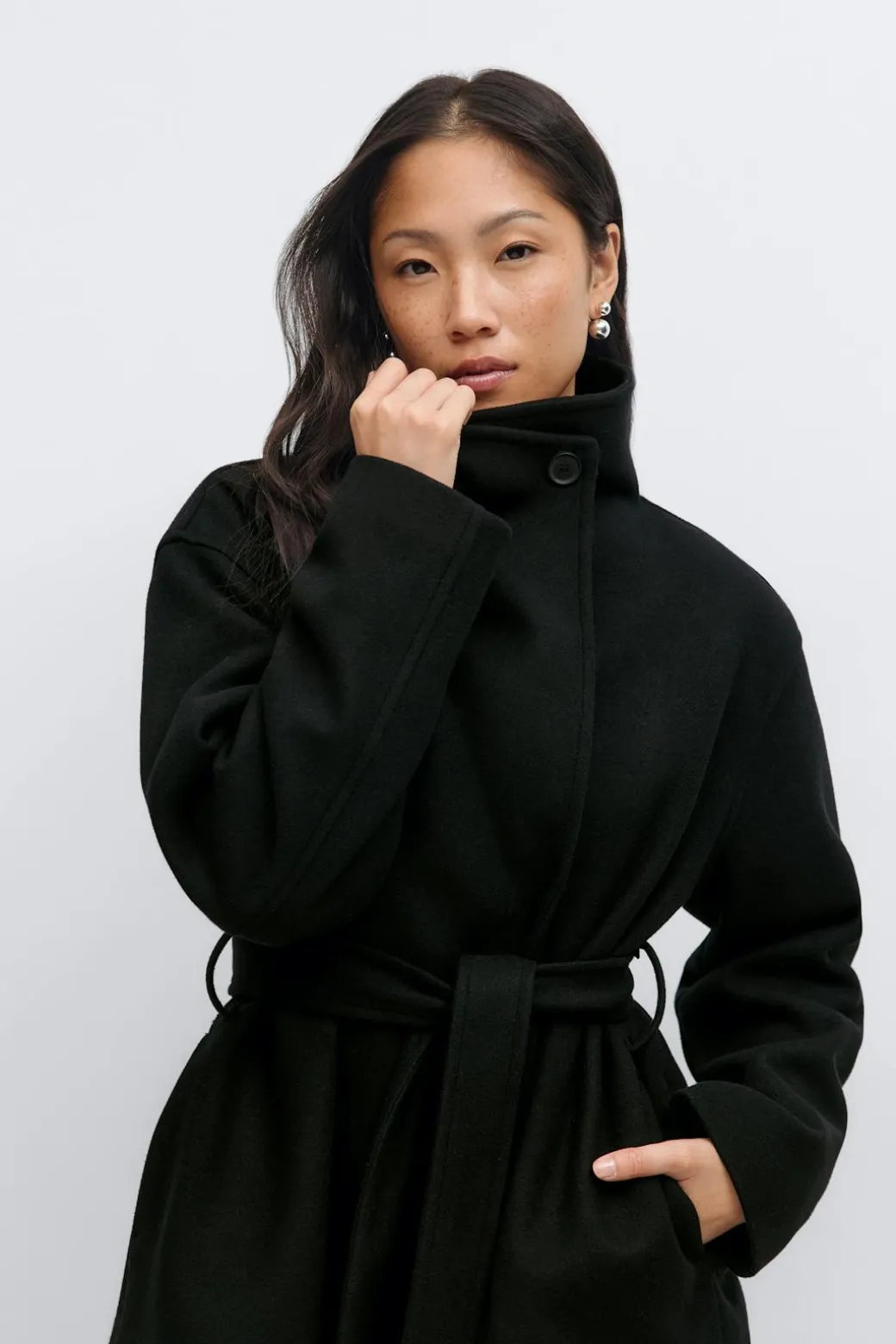 High neck short jacket