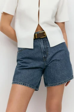 High waist denim shorts