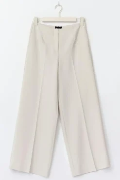 High waist wide trousers