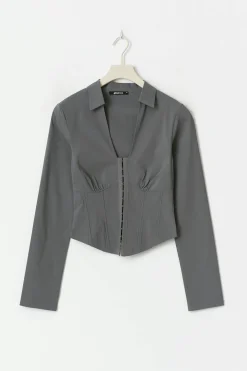 Hook and eye shirt