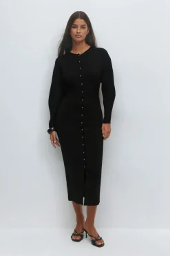 Knitted button down dress