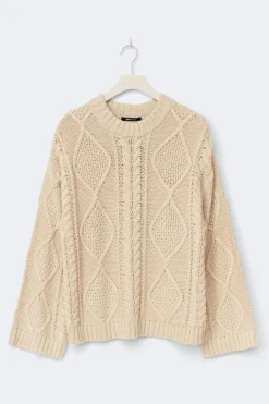 Knitted cable sweater