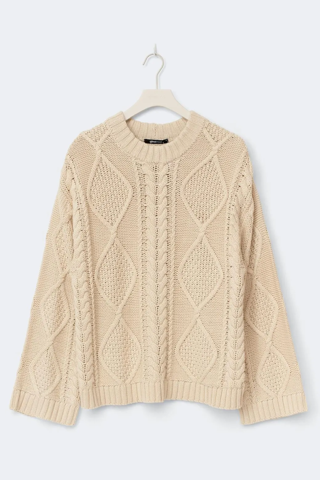 Knitted cable sweater