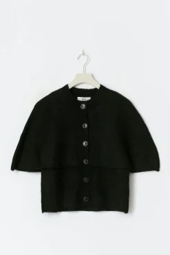 Knitted cape cardigan