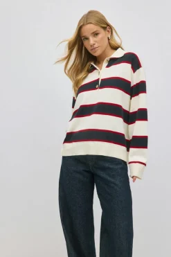 Knitted collar sweater