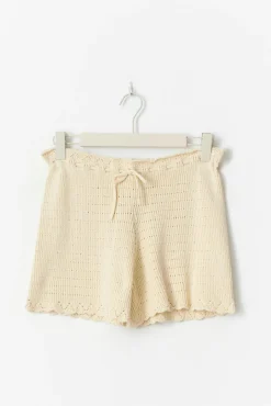 Knitted cotton shorts
