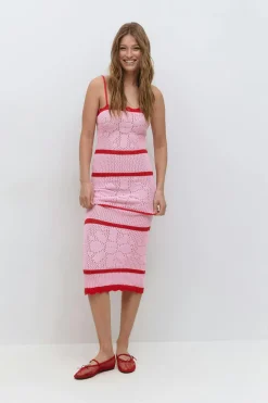 Knitted crochet dress