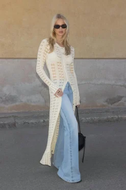 Knitted crochet dress