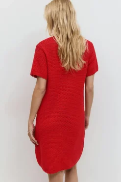 Knitted crochet t-shirt dress